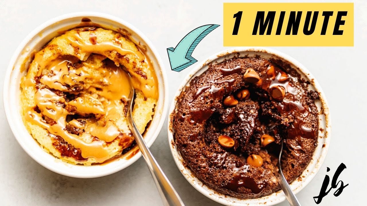 Keto Mug Cakes - Chocolate and Peanut Butter