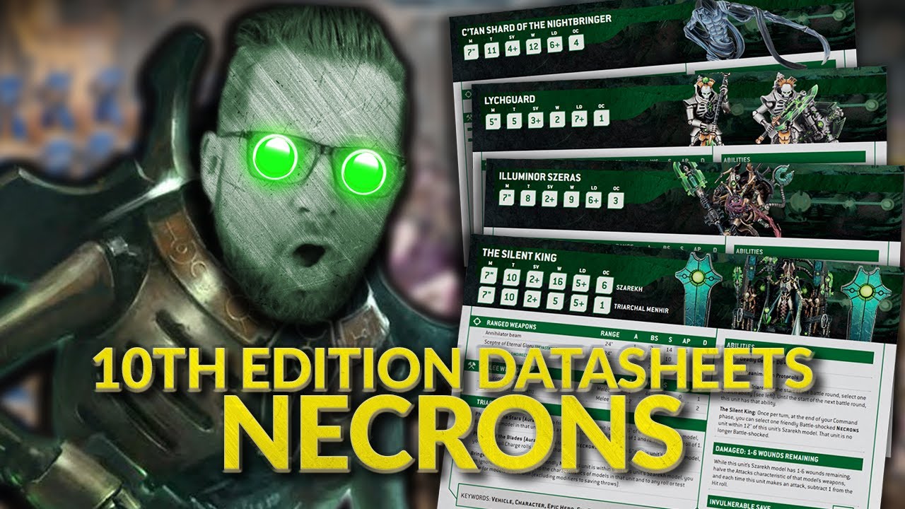 ALL NECRON DATASHEETS - 10th Edition Warhammer 40k Rules