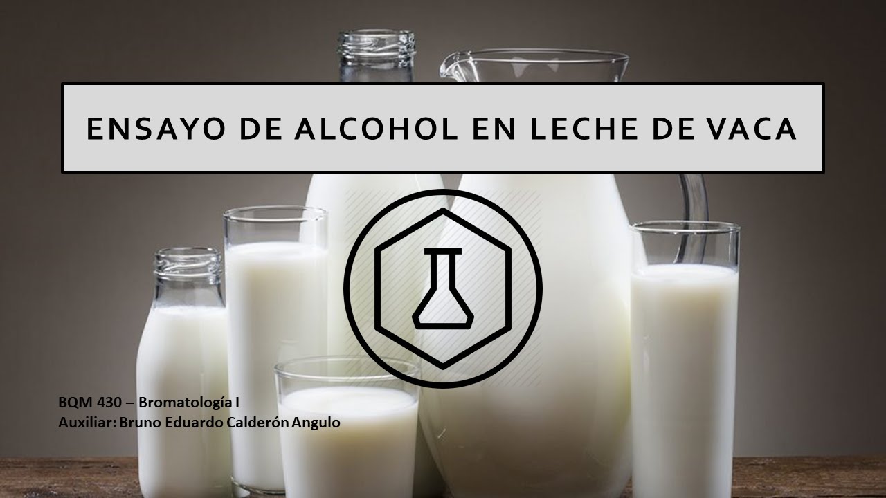 Ensayo de Alcohol en Leche de vaca