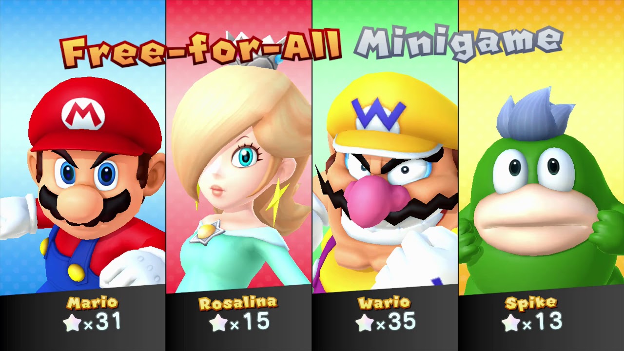 Mario Party 10 Mario Party #60 Mario vs Rosalina vs Wario vs Spike Whimsical Waters Master Difficult
