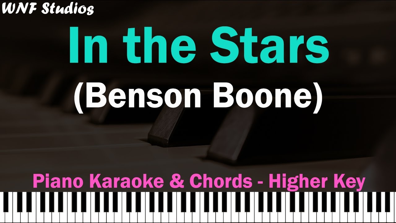 Benson Boone - In The Stars (Karaoke Higher Key/Female & Chord Tutorial)