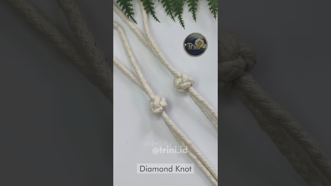 How to Tie Diamond Knot Using Two Strand  in Macrame  