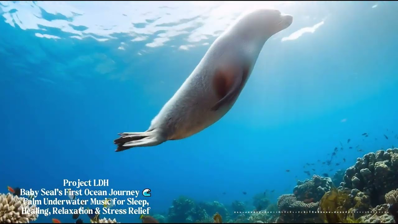 Baby Seal’s First Ocean Journey 🌊Calm Underwater Music for Sleep, Healing, Relaxation &Stress Relief