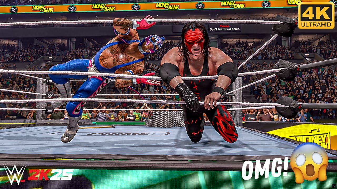 WWE 2K25 - Kane vs. Rey Mysterio - Extreme Rules Match | PC [4K60]