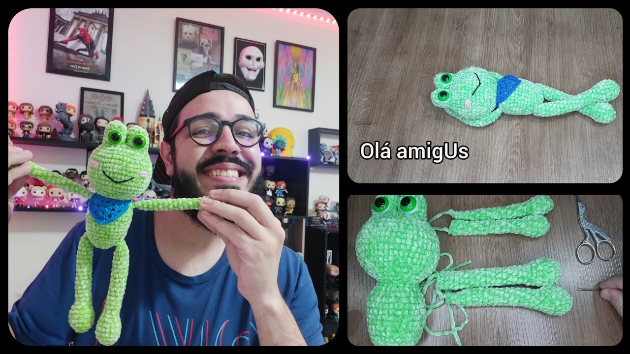 Lindo Sapinho Amigurumi Pelúcia ( Beto o Sapinho Bichinhos do Ti) #amigurumi #croche #tiagoamigurumi