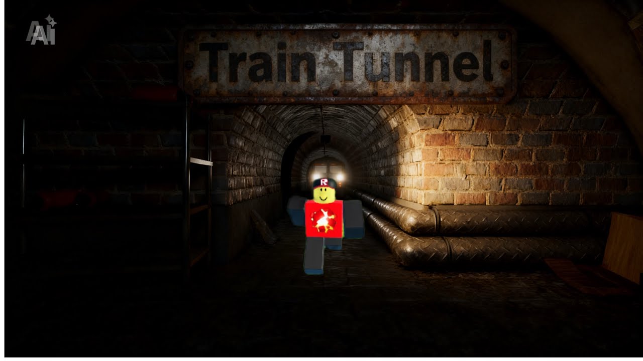 Playing train tunnel on roblox 