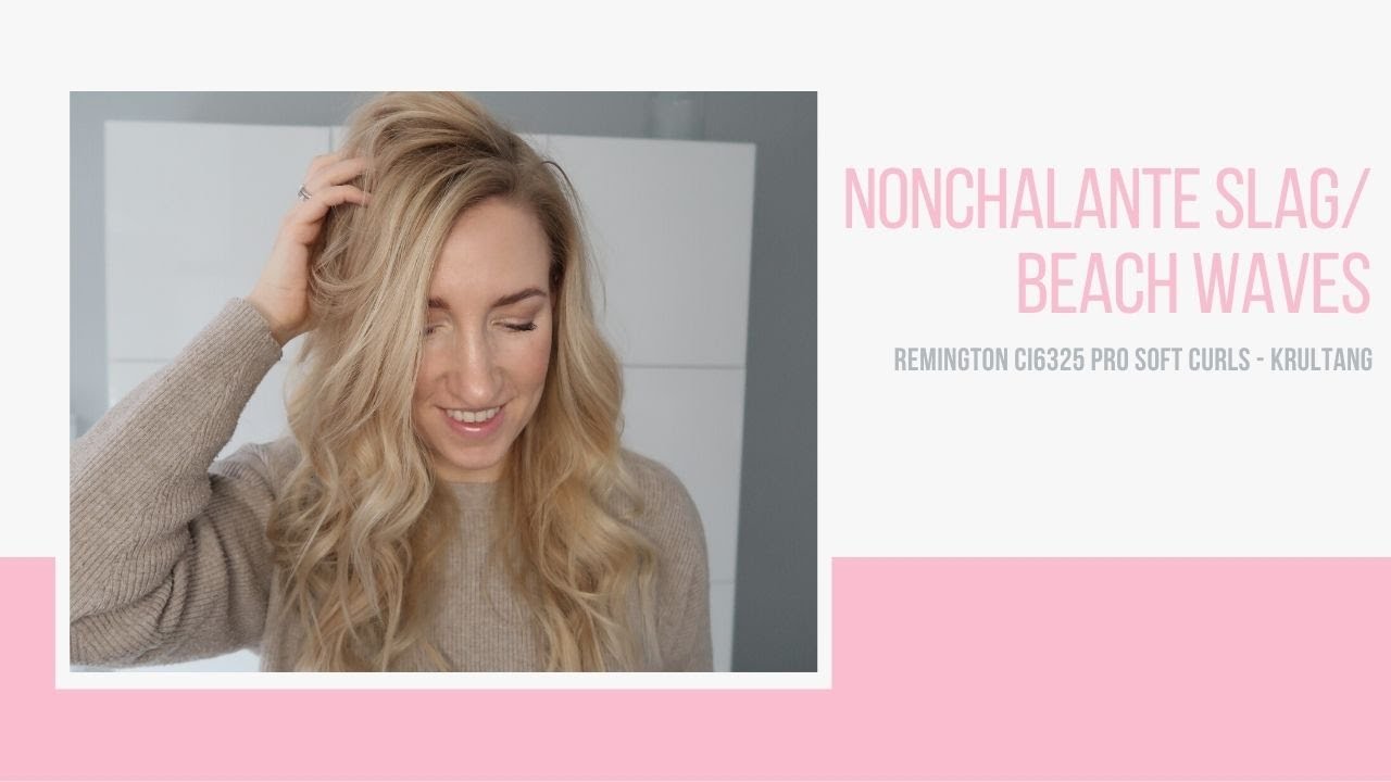 Nonchalante slag/ beach waves met de Remington Pro Soft Curls krultang