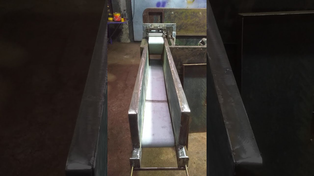Merobah mesin manual jadi otomatis.konveyor super panjang