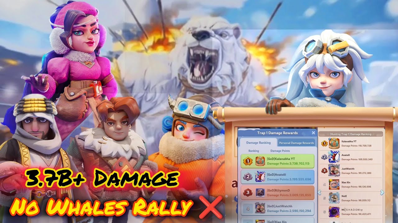 How i scored 3.7B+ Damage in Bear Trap without any Whales rally-Whiteout Survival #whiteoutsurvival