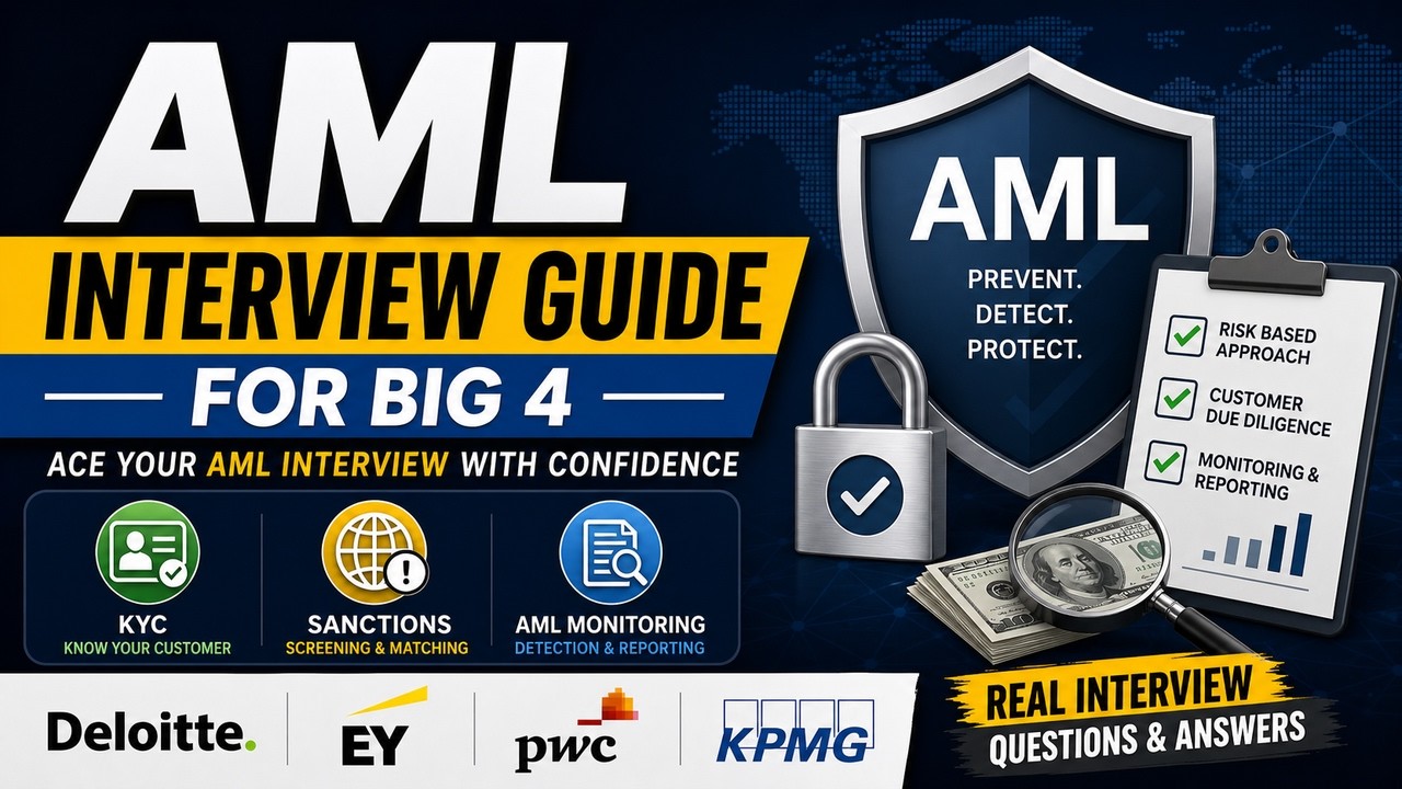 Anti-Money Laundering (AML) Interview Guide for Big 4 | Deloitte EY PwC KPMG | KYC, Sanctions