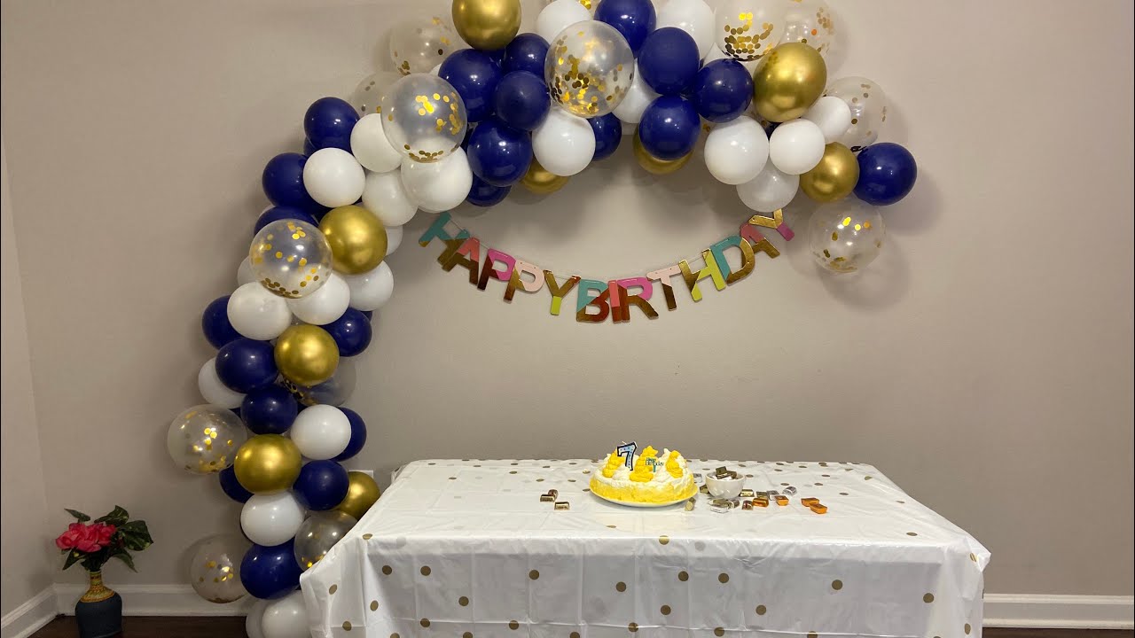 Easy birthday decoration ideas for boy| Birthday party decoration at home| Sudeep Birthday Vlog #USA