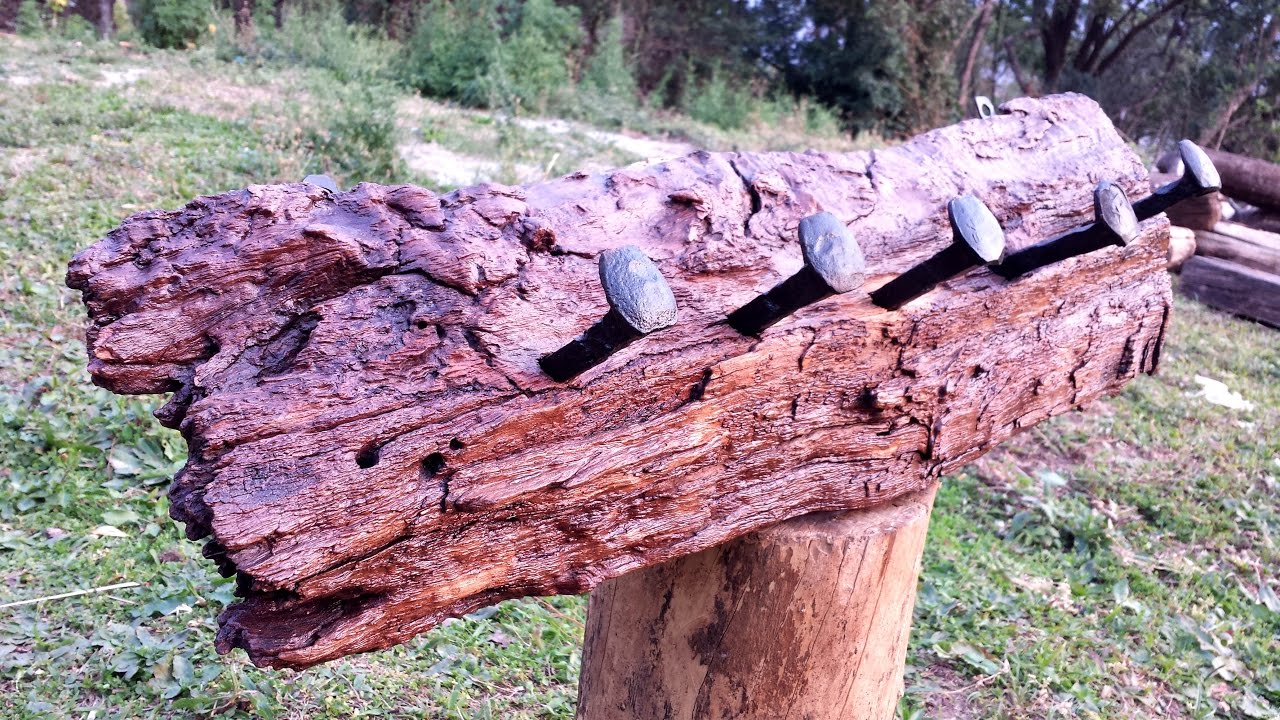 Railroad spike Coat Rack