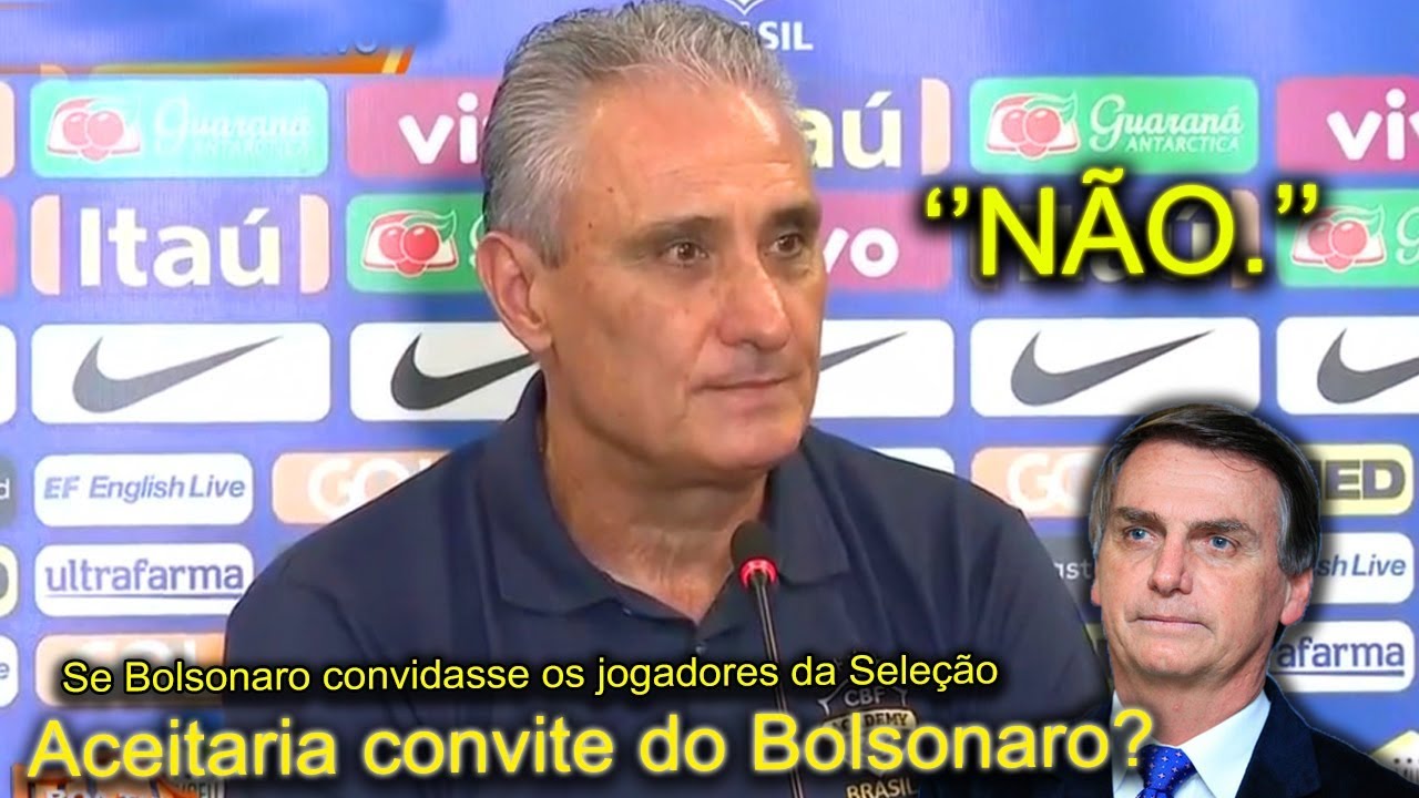 TITE D&Aacute; FORA EM BOLSONARO AO VIVO EM COLETIVA DA SELE&Ccedil;&Atilde;O!