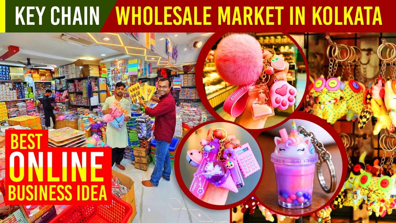 Key Chain Wholesale Market in Kolkata Barabazar | plastic items, kitchen items wholesale market