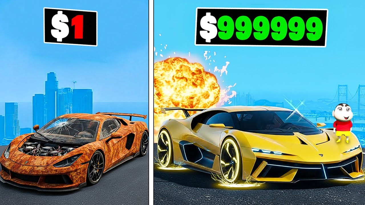 Франклин и Шинчан открывают доступ к суперкару стоимостью от 0 до 99 999 999 долларов в GTA 5