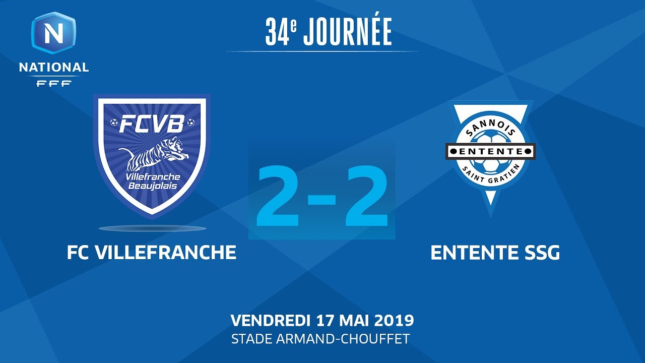 J34 : FC Villefranche B. - Entente SSG (2-2), le résumé I National FFF 2018-2019