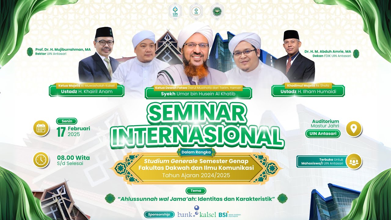 Seminar Internasional sekaligus kegiatan Studium Generale Fakultas Dakwah dan Ilmu Komunikasi