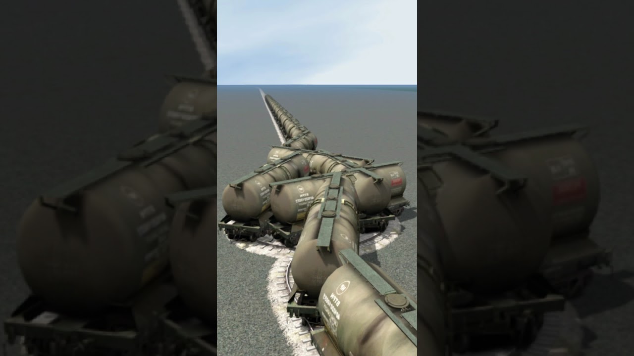 Massive Crazy Train On Extreme Dangerous Tracks 😱🔥 BeamNG Train simulator 3D 