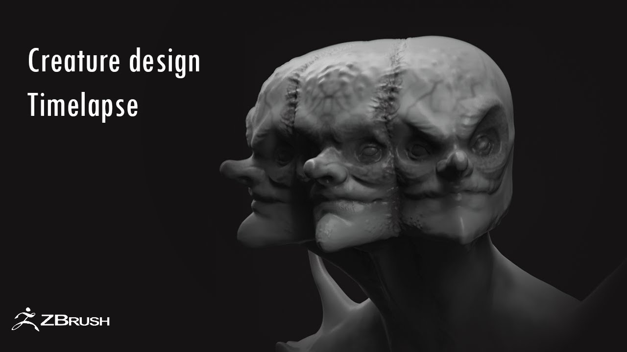 Creature design timelapse in Zbrush.