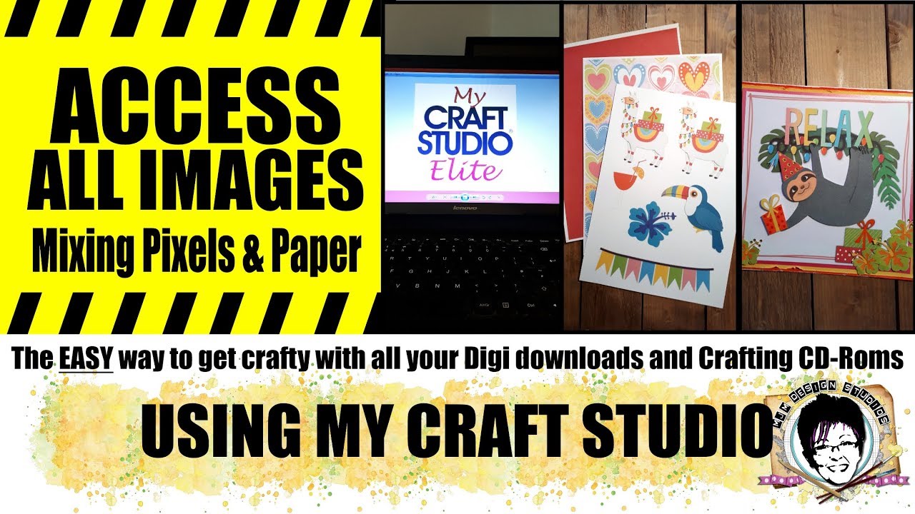 How to access all your Digi Craft images with My Craft Studio and get crafting! 