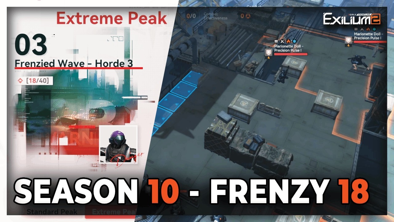 EXTREME PEAK - SEASON 10 | HORDE 3 FRENZY 18 CLEAR (OD19-SG3) | F2P TEAM & GAMEPLAY [GFL2: EXILIUM]