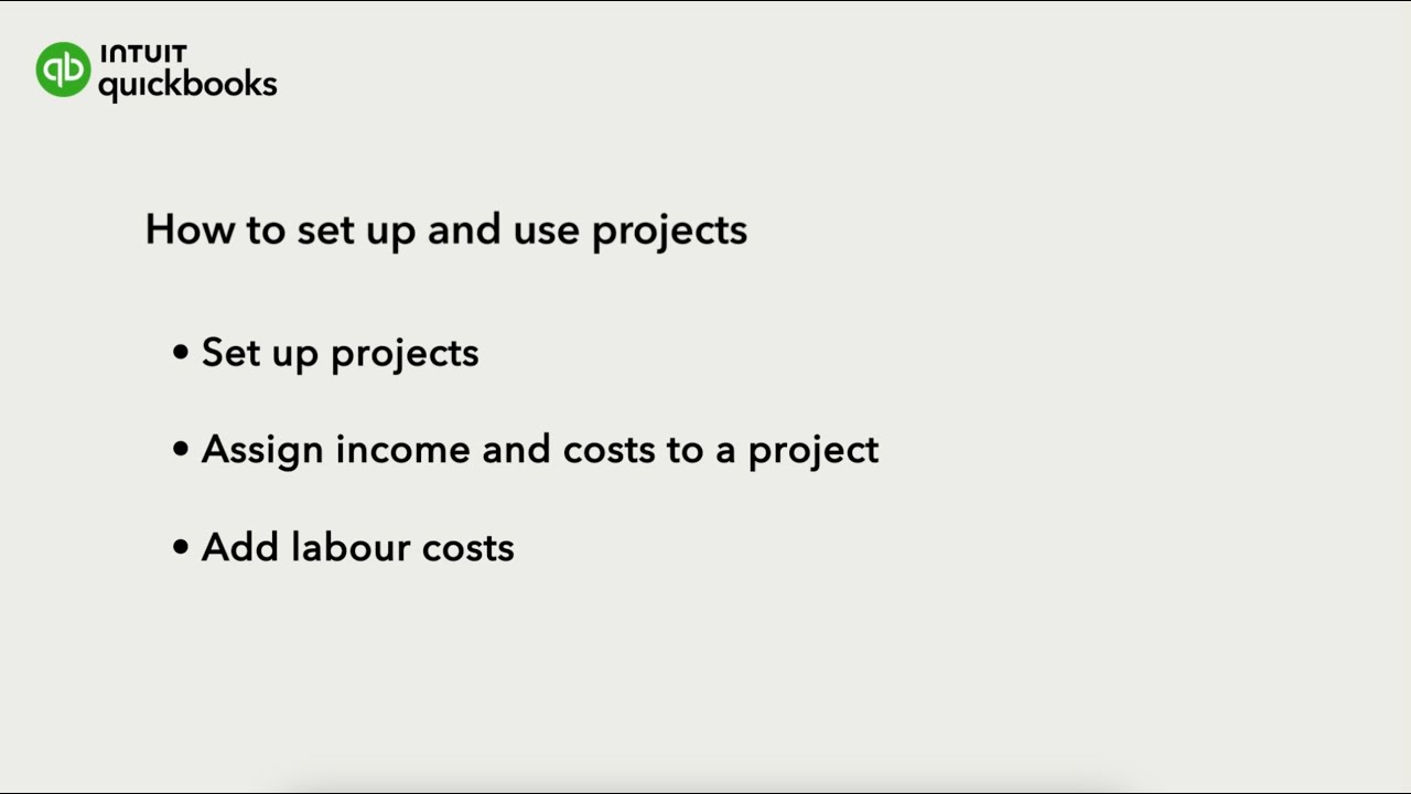 How to set up and use projects in QuickBooks Online