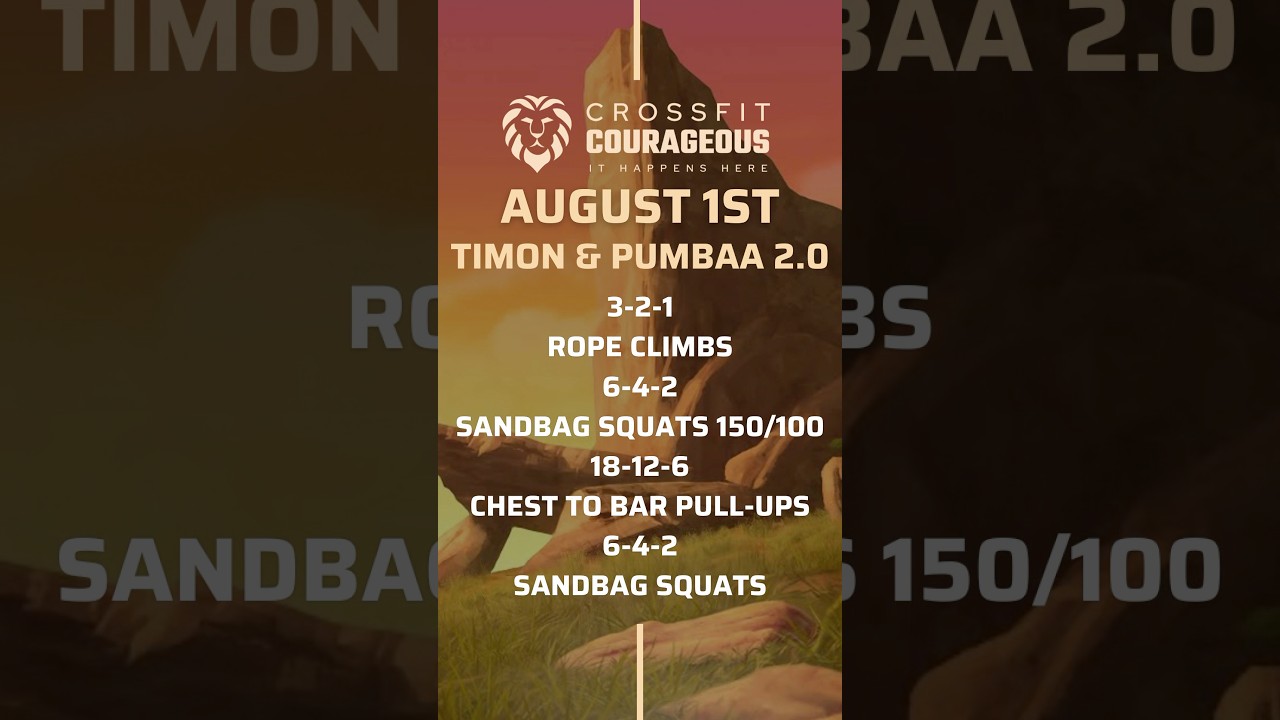 Friday August 1st - Timon & Pumbaa 2.0