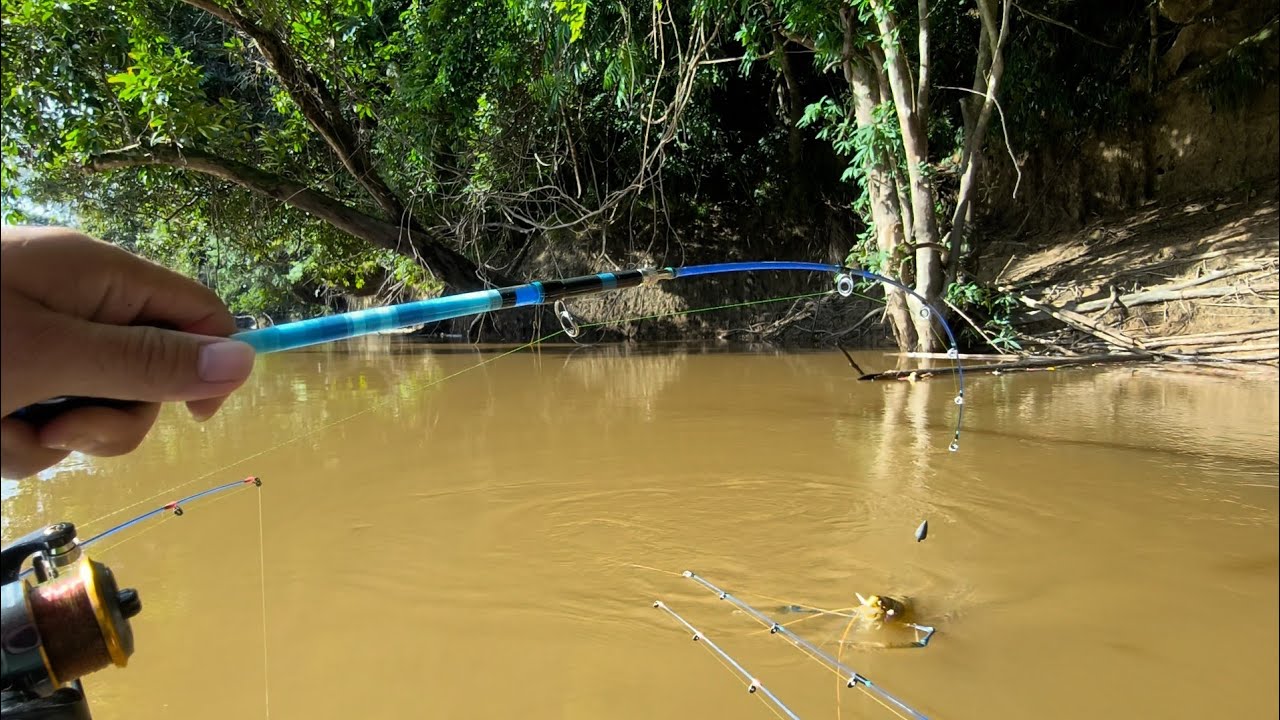 Mancing udang galah ,, || hujan badai