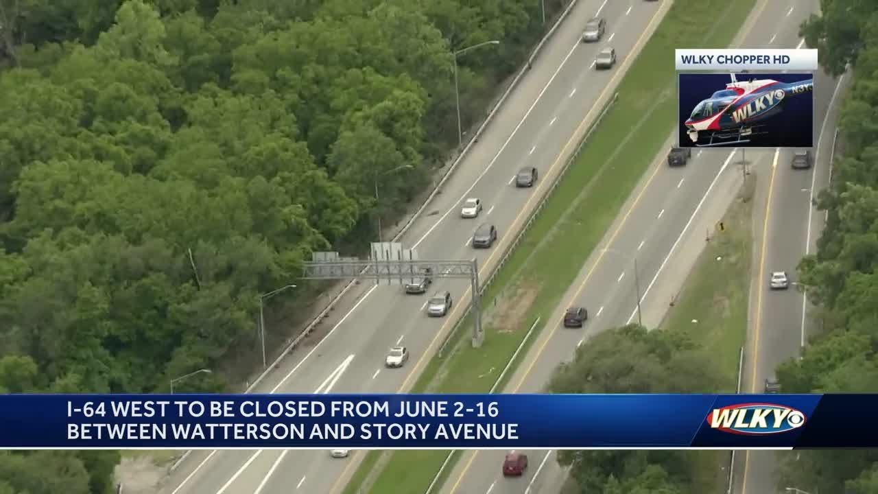 I-64 west to be closed for two weeks between Watterson Expressway and Story Avenue