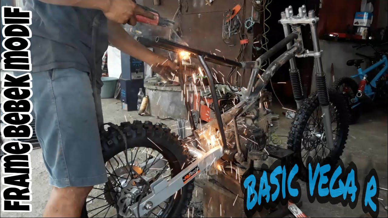 Built up rangka bebek modifikasi full body yz85 new basic yamaha vega r||modifikasi ala BOM