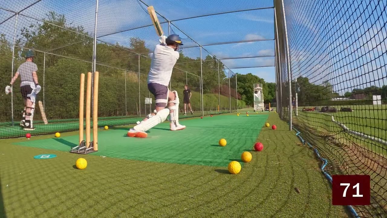 140 BALLS in 4 minutes! - GoPro Village Cricket Net Session