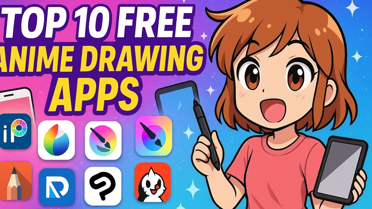 Top 10 FREE Apps for Anime Drawing (Phone, Tablet, PC) 🎨✨