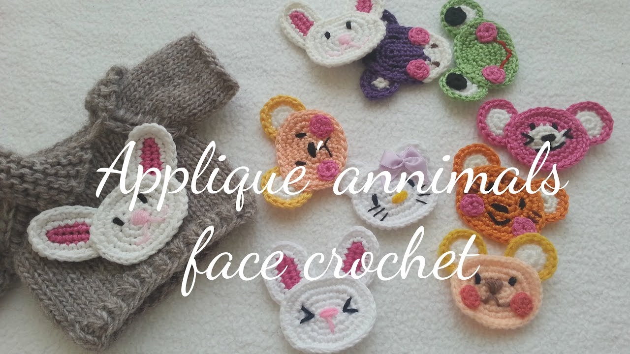 ANNIMALS FACE CROCHET / APPLIQUE'