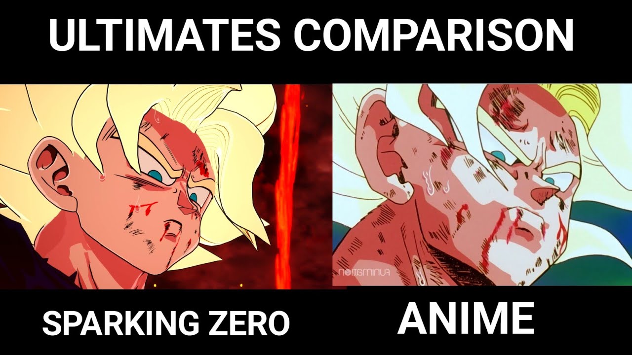 Ultimates Side by Side Comparison Dragon Ball Sparking Zero VS Anime