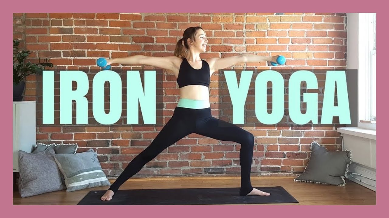 30 min Iron Yoga 💪 Yoga with Weights Power Sculpt & Toning