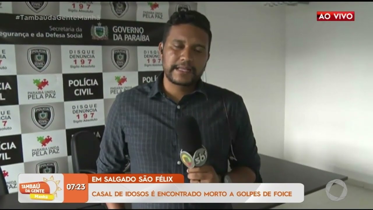 Em Salgado São Félix: casal de idosos é encontrado morto a golpes de foice - Tambaú da Gente Manhã