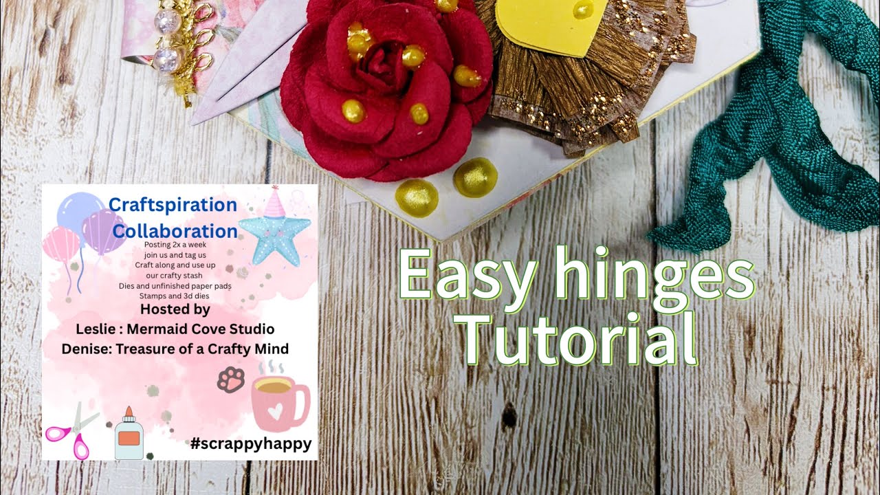 Craftspiration Collaboration w/ @MermaidCoveStudio Dec 7,2025 “Easy Hinges for album tutorial.”