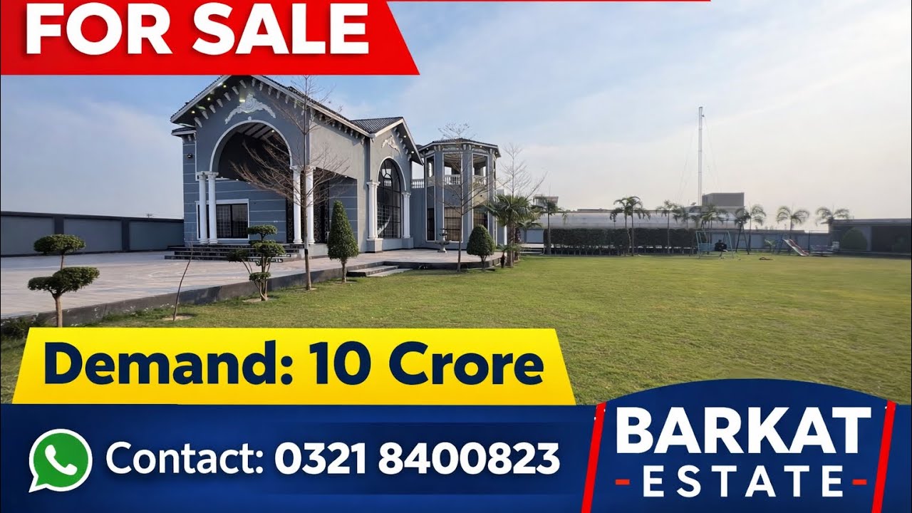 6Kanal Farmhouse for sale in barki road lahore.Call 0321 8400823.#farmhouseforsale #barkiroad #home 