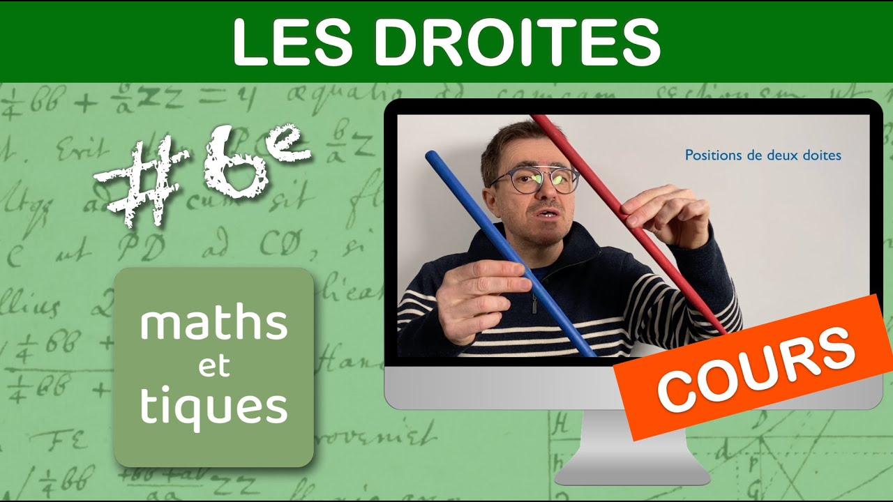 LE COURS : Les droites - Sixième