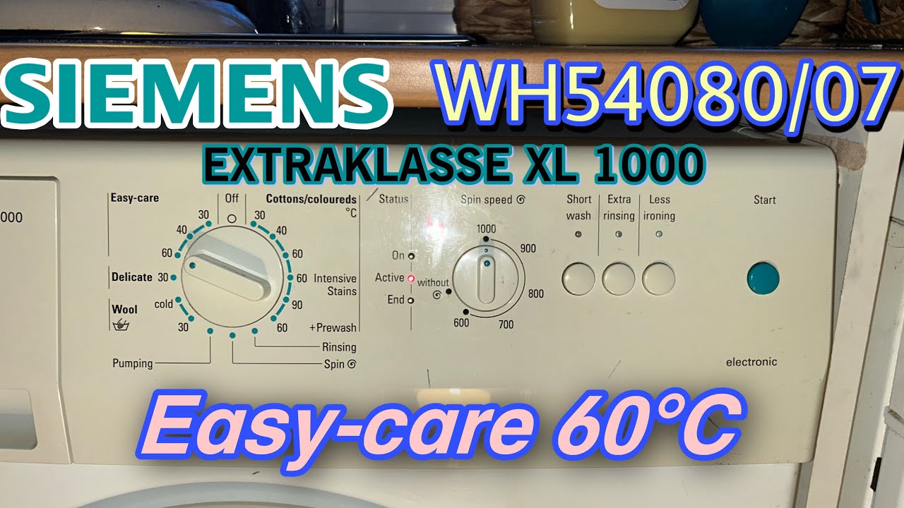 Siemens WH54080/07 EXTRAKLASSE XL 1000 - Easy-Care 60ºC