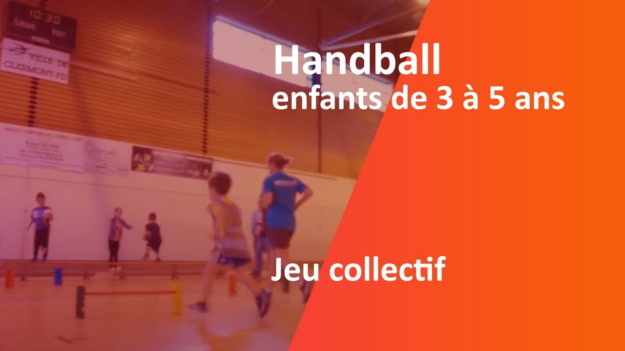 Handball, jeu collectif, enfants de 3 à 5 ans