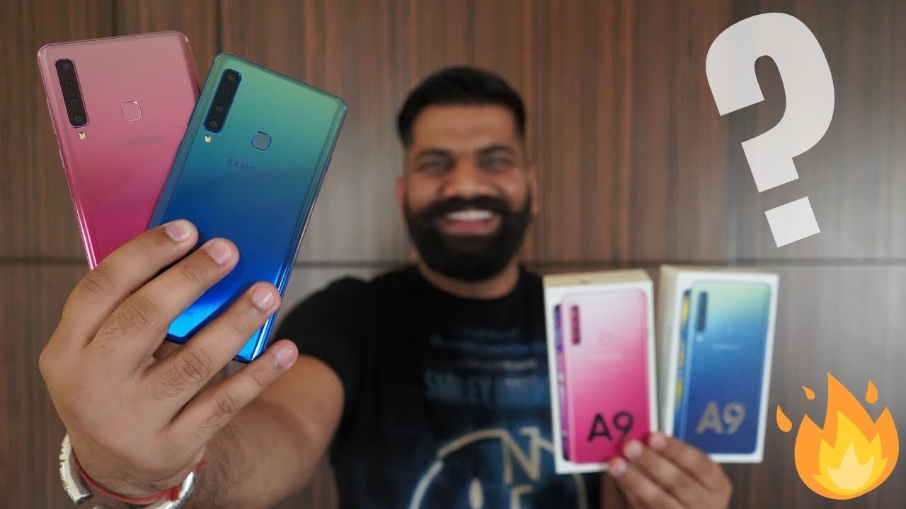 Samsung Galaxy A9 Unboxing & First Look - 4 Cameras🔥🔥🔥