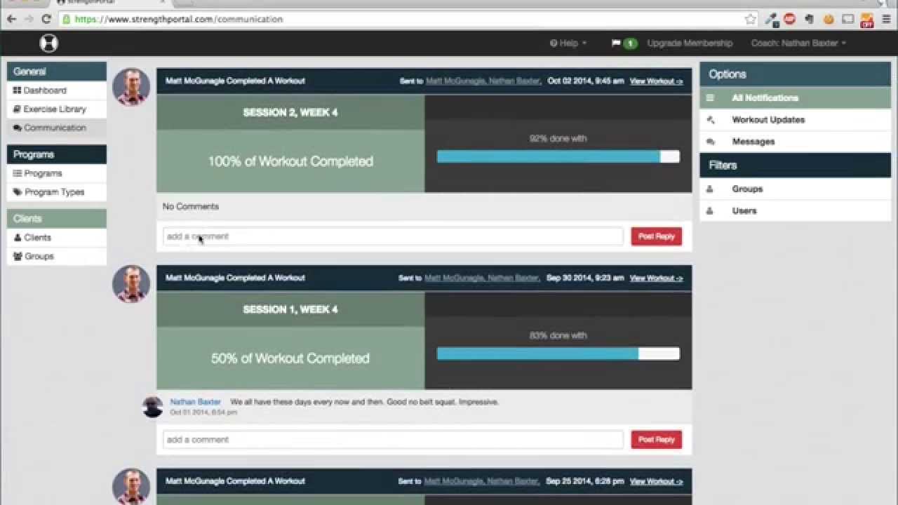 Online Personal Training Software - StrengthPortal