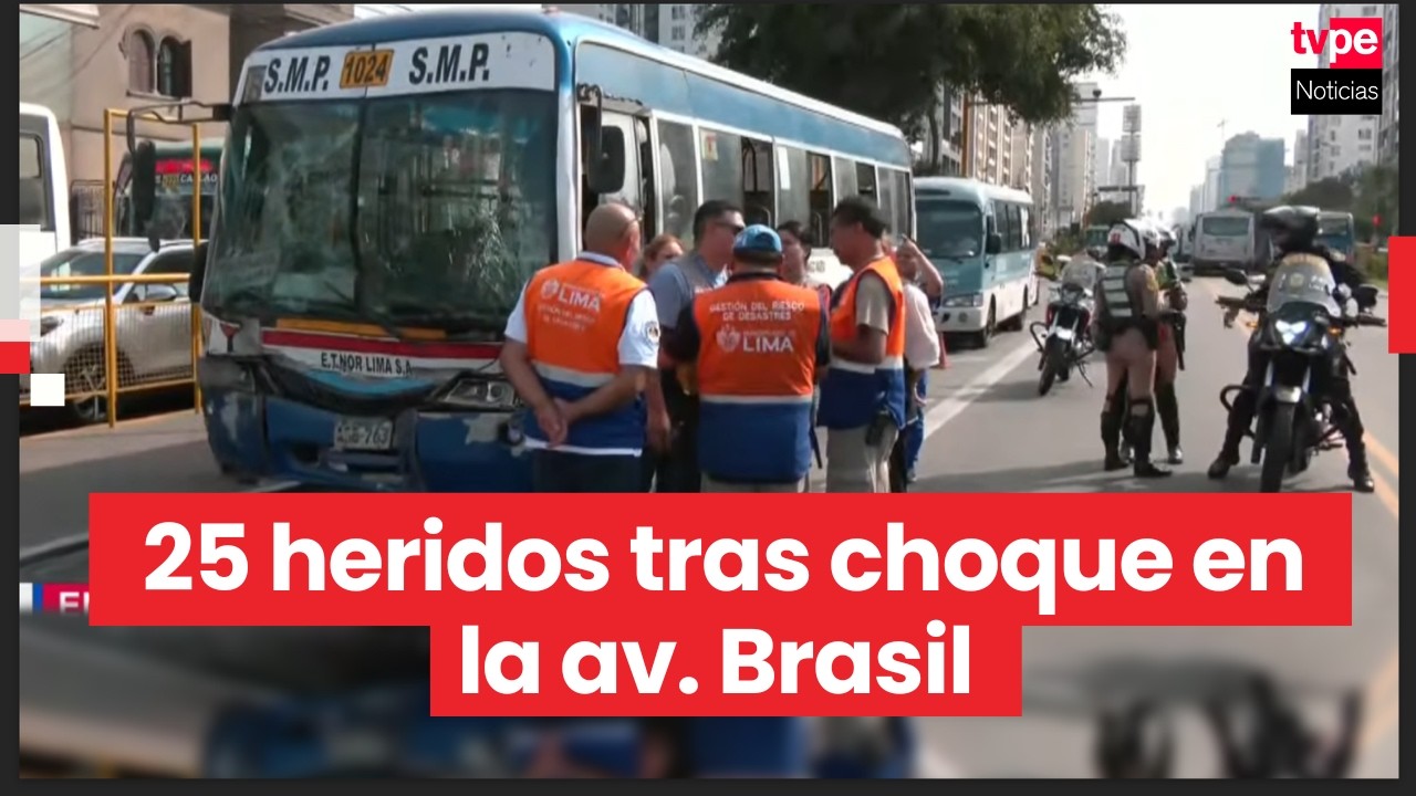 Jesús María: choque de buses en la av. Brasil deja 25 heridos