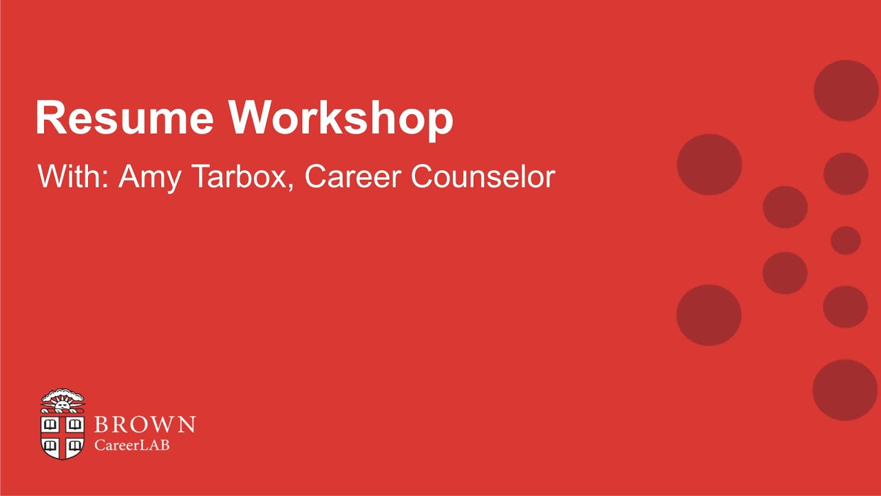 Resume Workshop