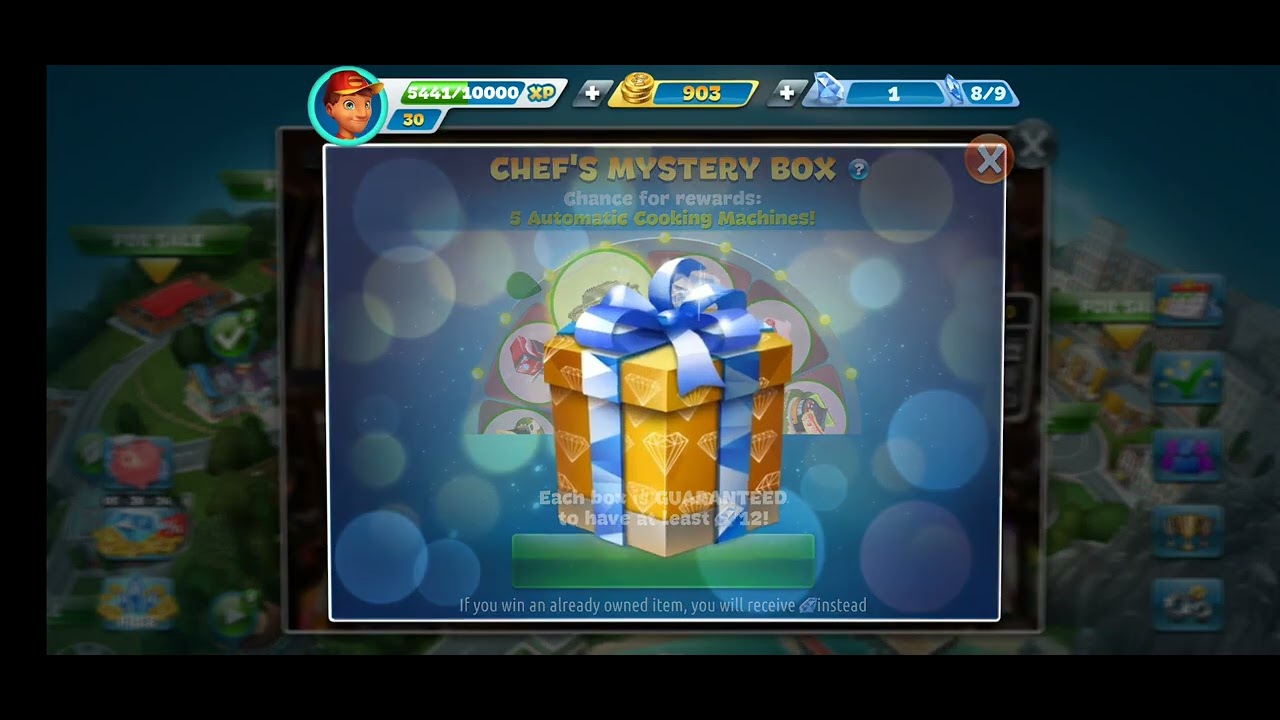Cooking Fever - First Mystery Box from the Casino🎁🎉