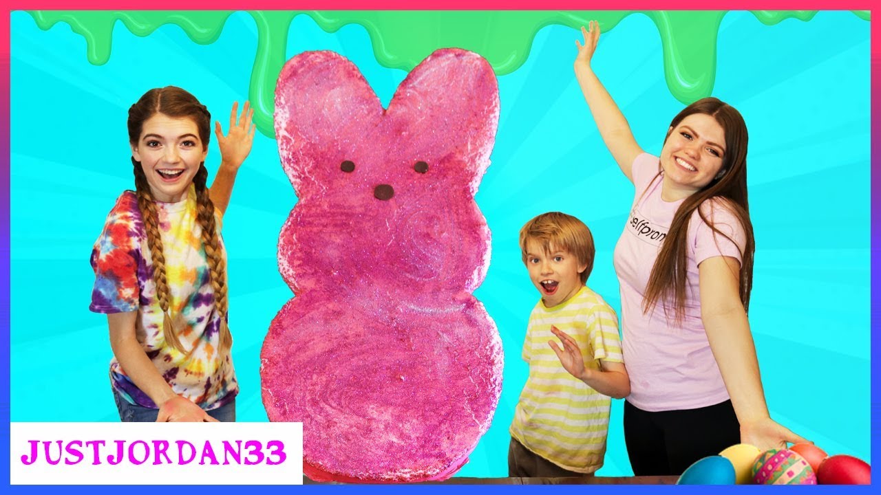 We Made A Giant 4 Foot Slime Peeps! / JustJordan33