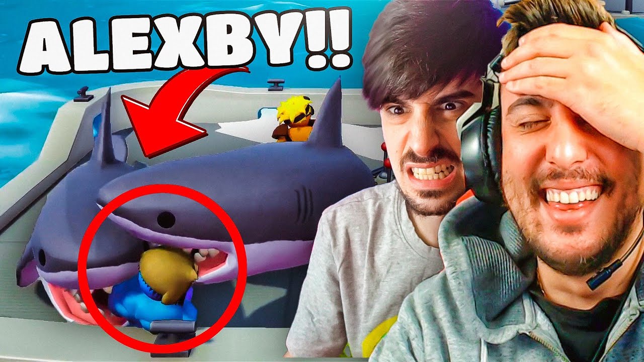 ALEXBY ES COMIDO POR DOS TIBURONES HAMBRIENTOS!! GANG BEASTS