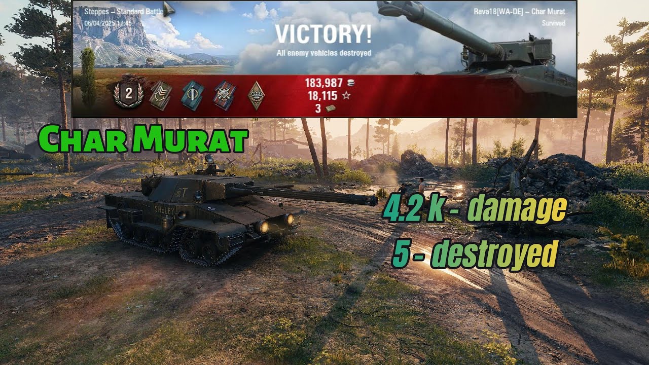 Char Murat || 4.2 k damage - 5 destroyed || World Of Tanks