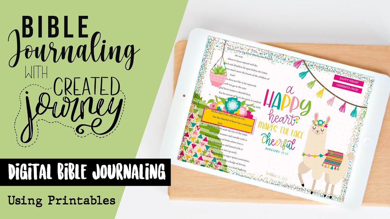 Using Printables in Digital Bible Journaling | Procreate Tutorial | Goodnotes Journaling Tutorials